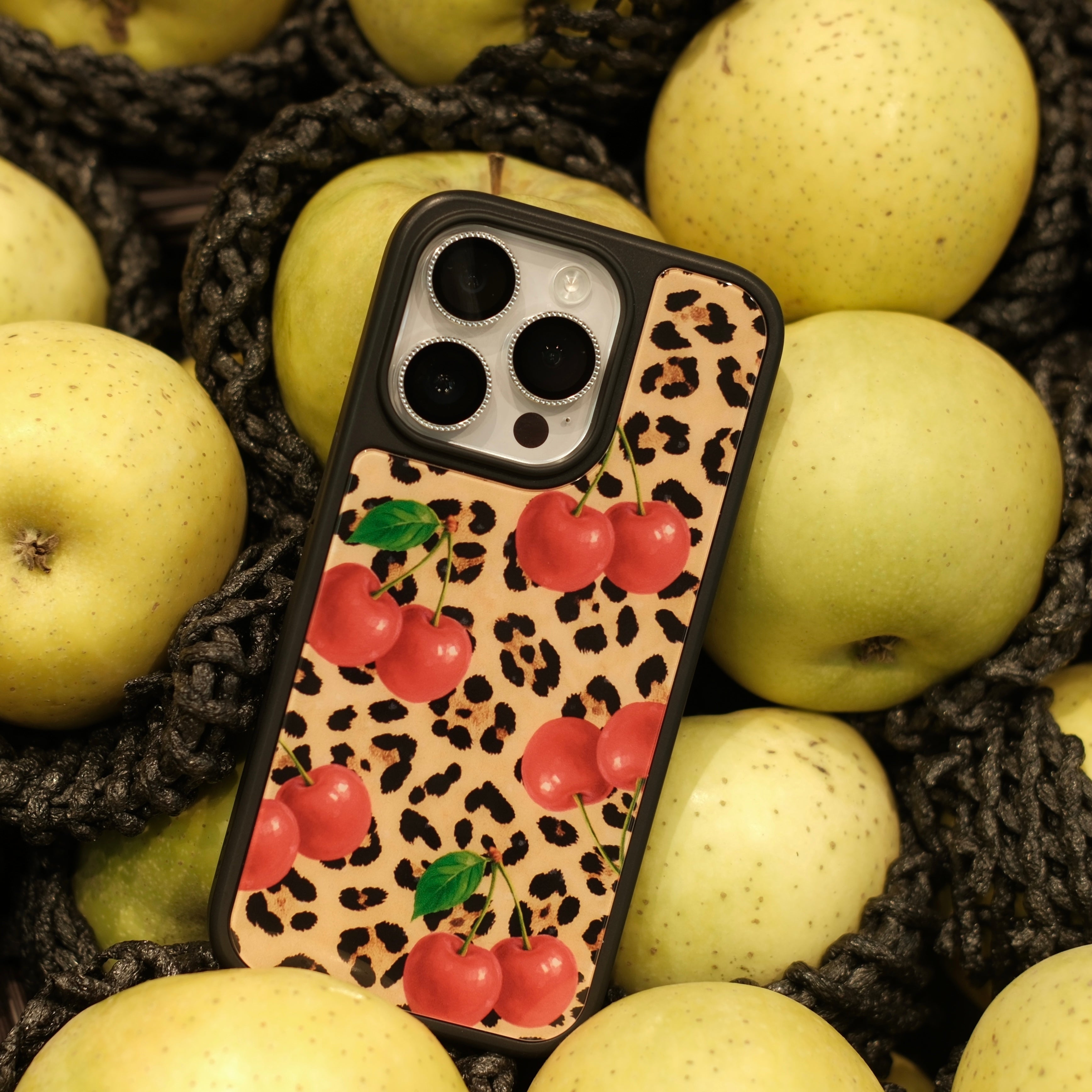 Wild Leopard Cherry iPhone Case