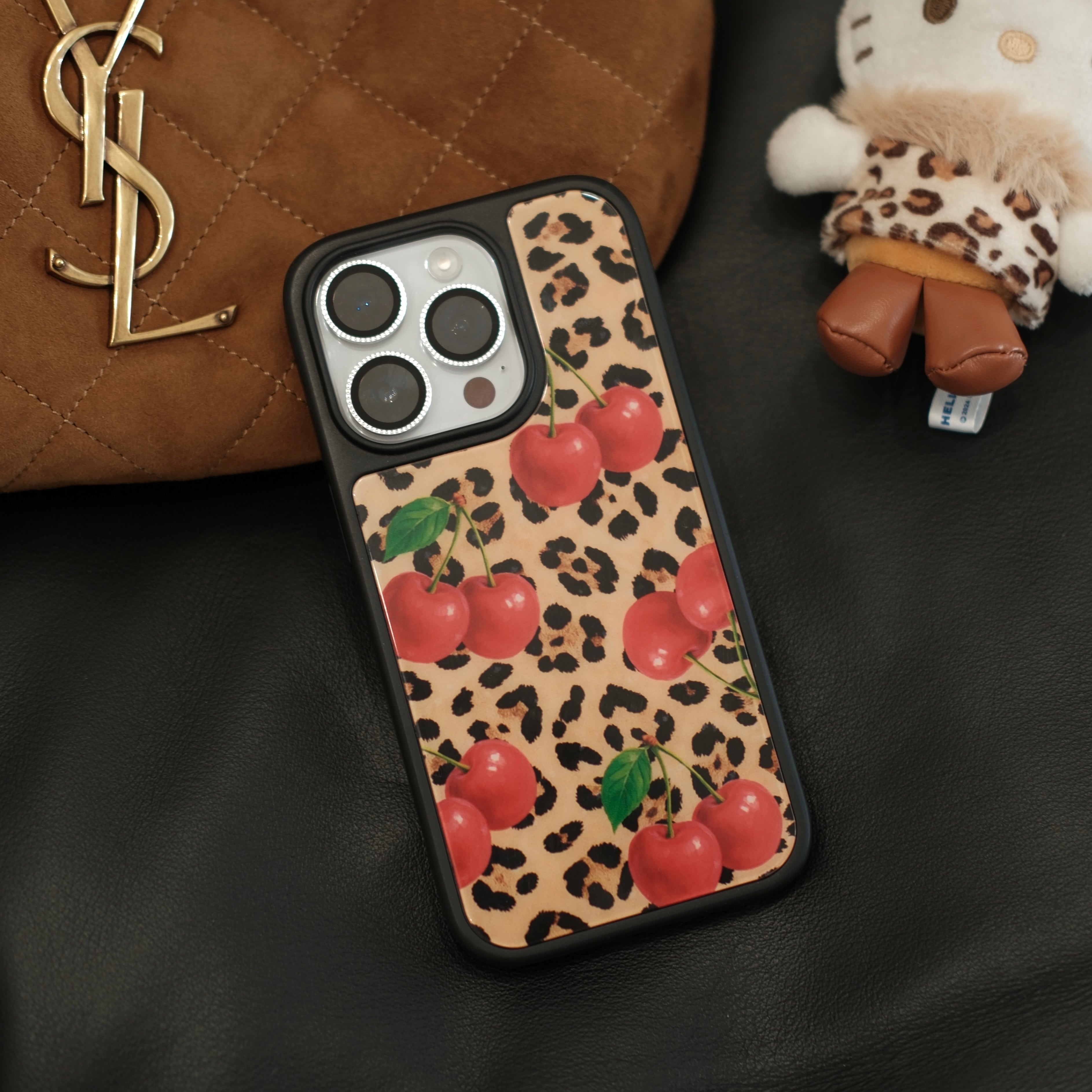 Wild Leopard Cherry iPhone Case