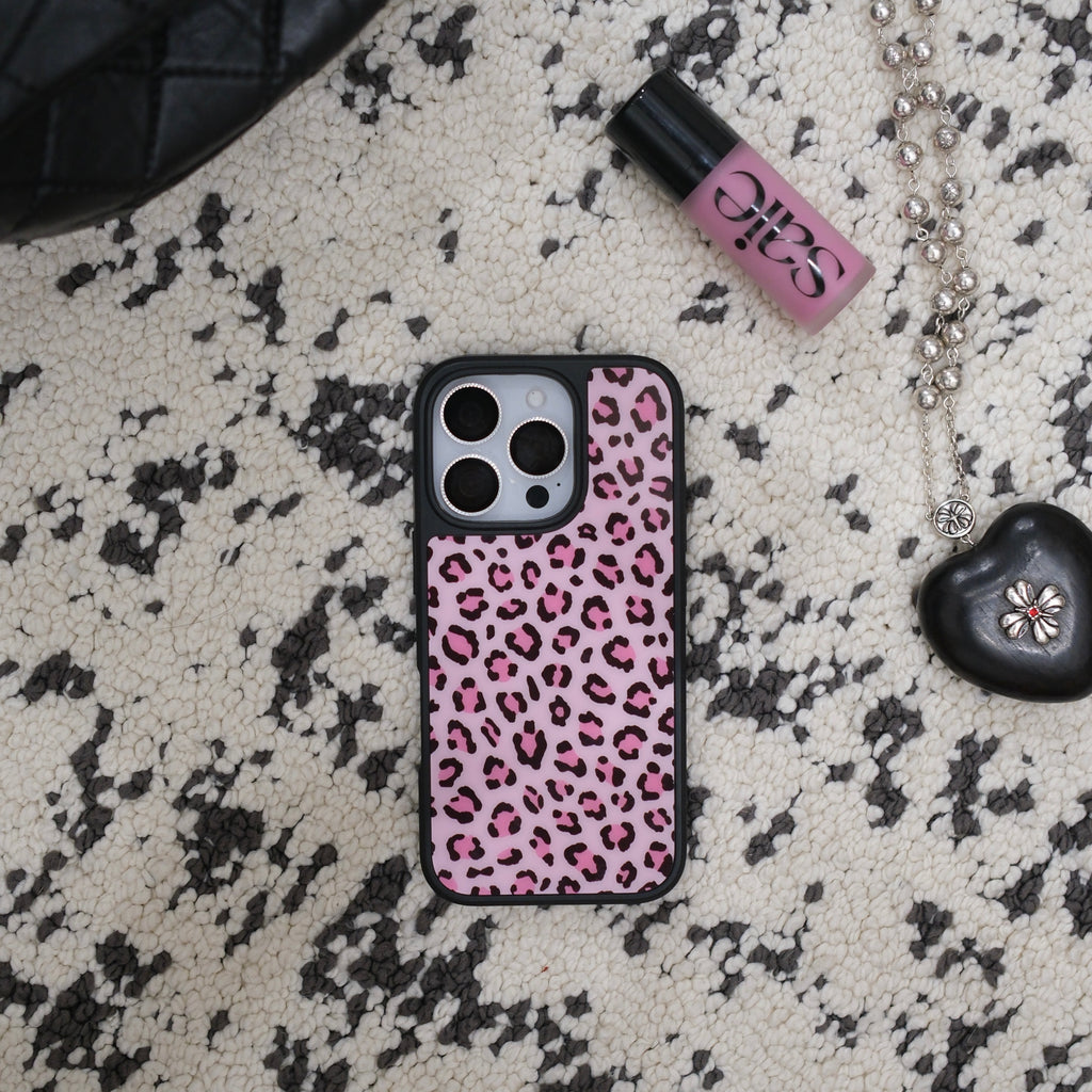 Black Pink Leopard iPhone Case