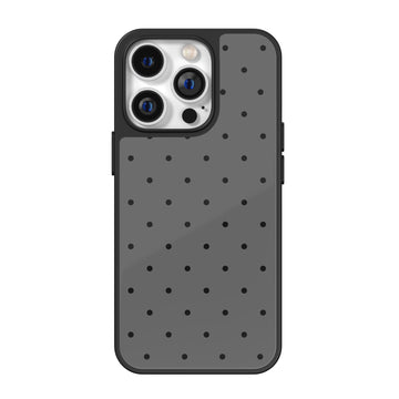 Graphite Gray Polka Dot iPhone Case