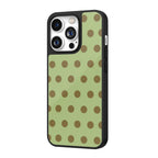 Olive & Brown Polka Dot iPhone Case