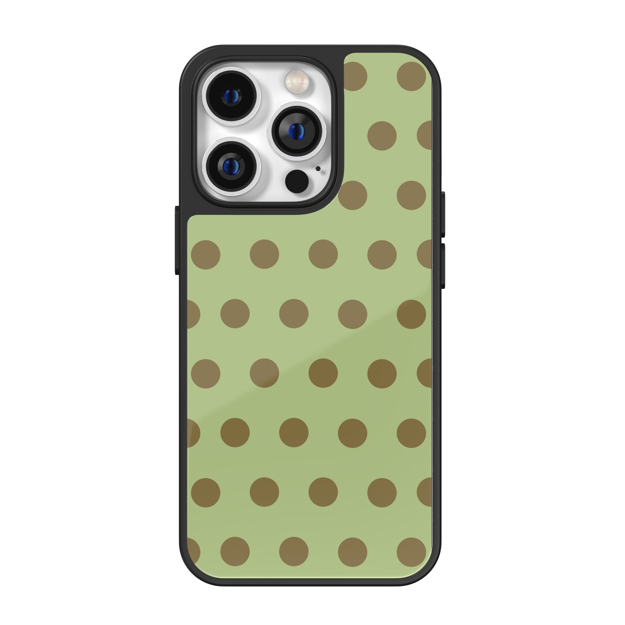 Olive & Brown Polka Dot iPhone Case
