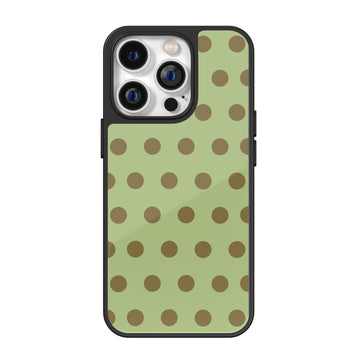 Olive & Brown Polka Dot iPhone Case