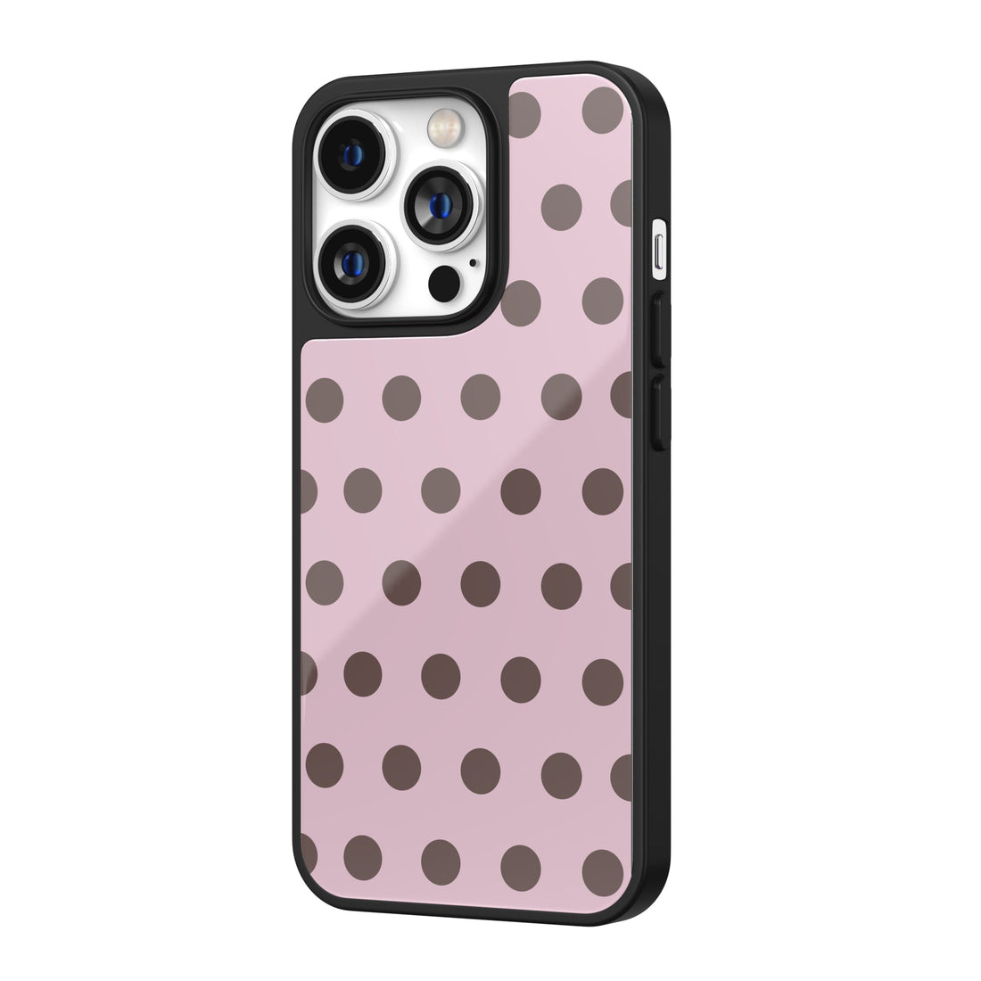 Rosy Cocoa Polka Dot iPhone Case
