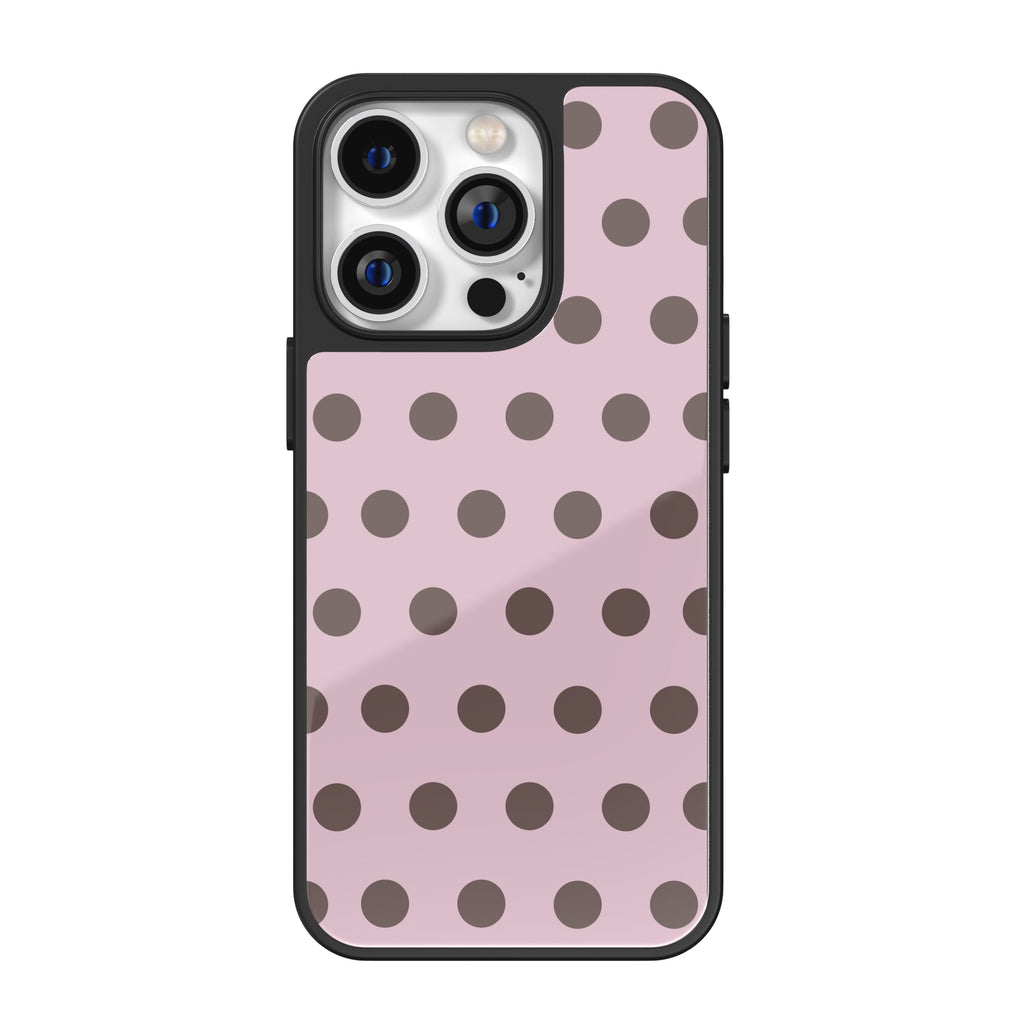 Rosy Cocoa Polka Dot iPhone Case