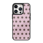 Rosy Cocoa Polka Dot iPhone Case