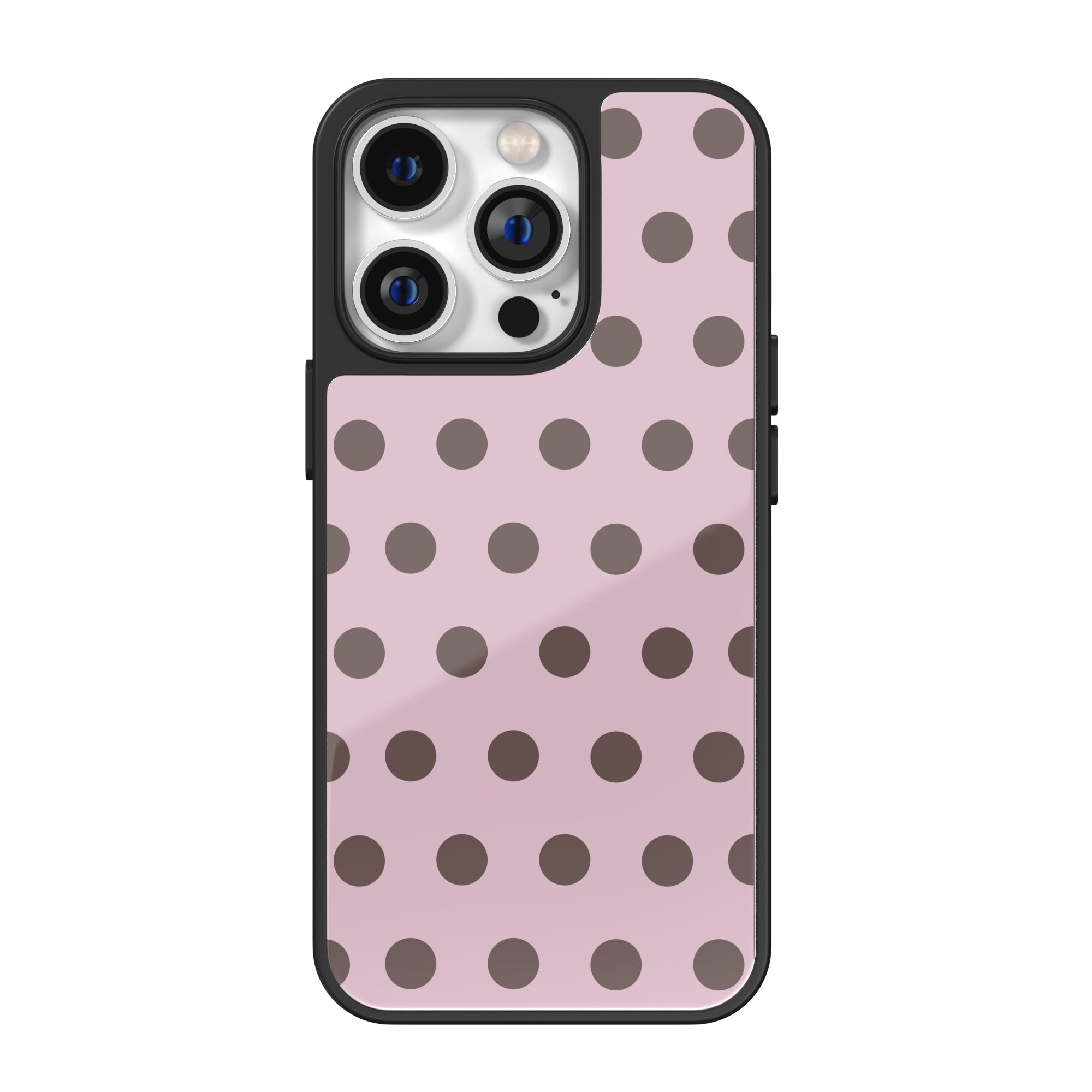 Rosy Cocoa Polka Dot iPhone Case
