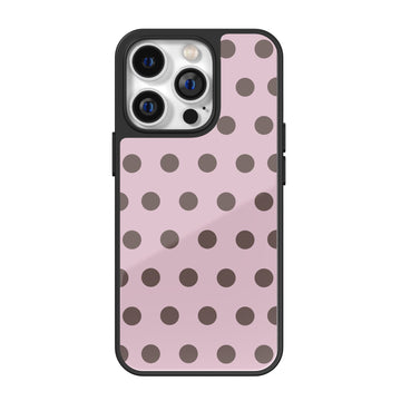 Rosy Cocoa Polka Dot iPhone Case