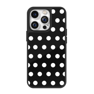 Classic Black & White Polka Dot  iPhone Case