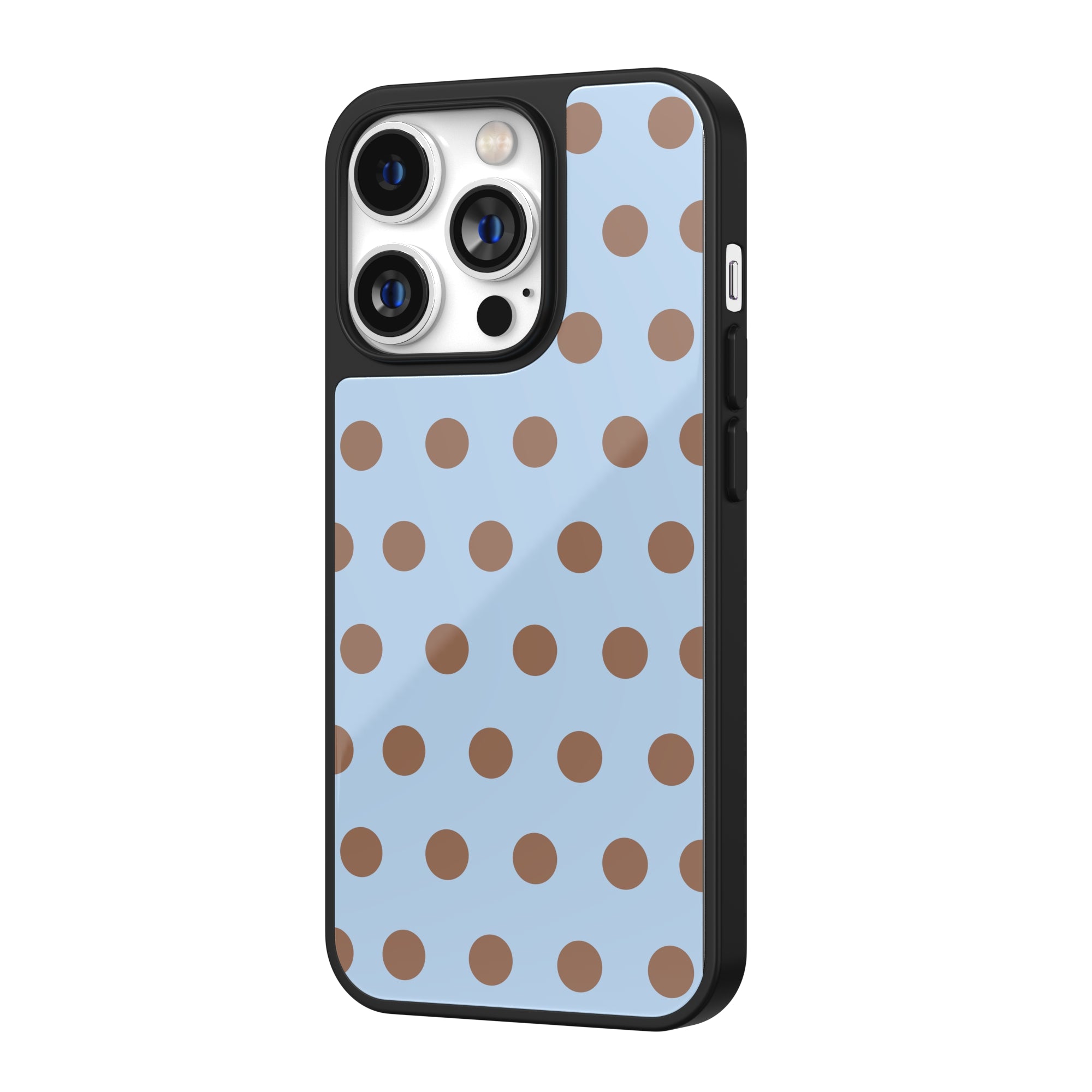 Sky & Cocoa Polka Dot iPhone Case