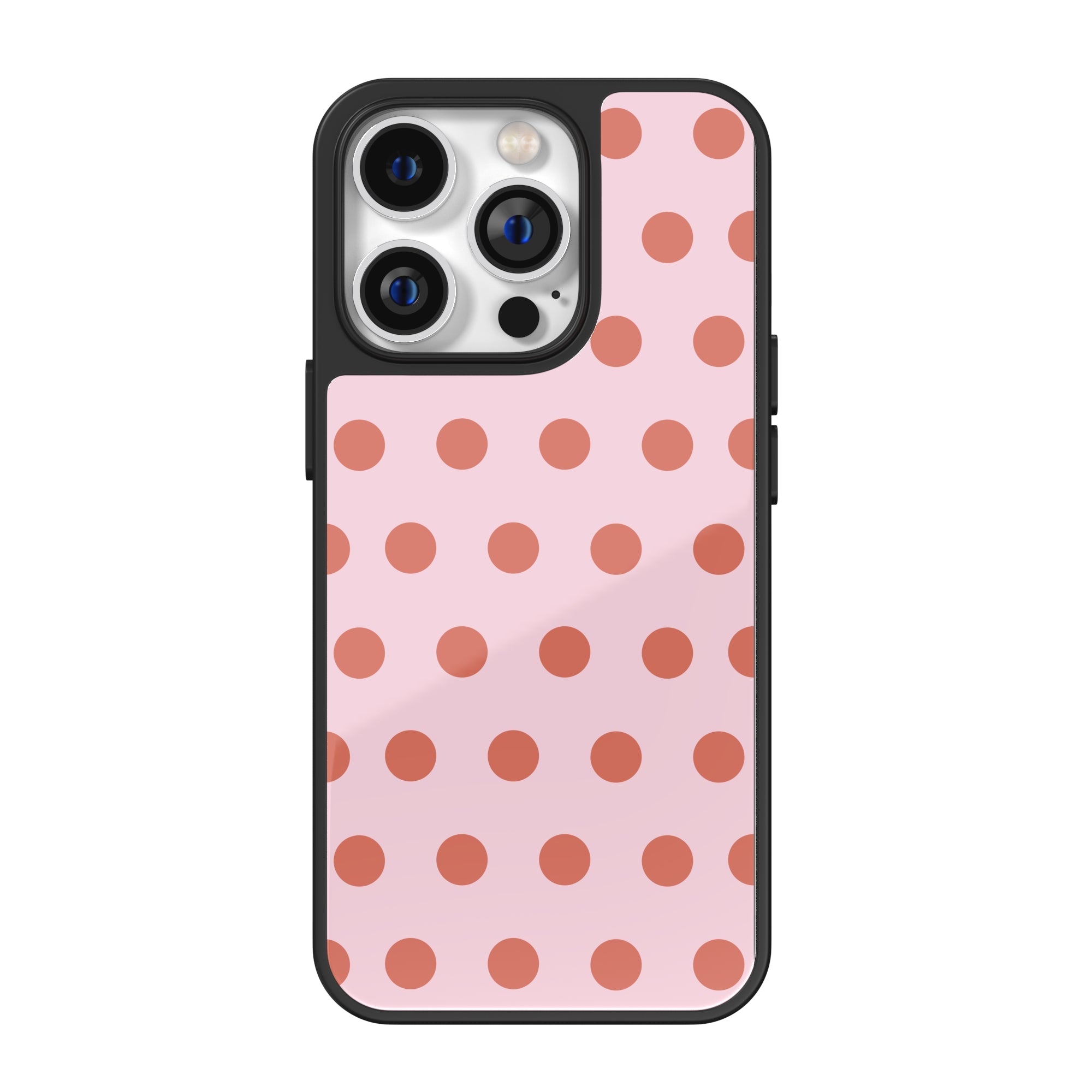 Rosy Tangerine Polka Dot iPhone Case