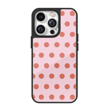 Rosy Tangerine Polka Dot iPhone Case