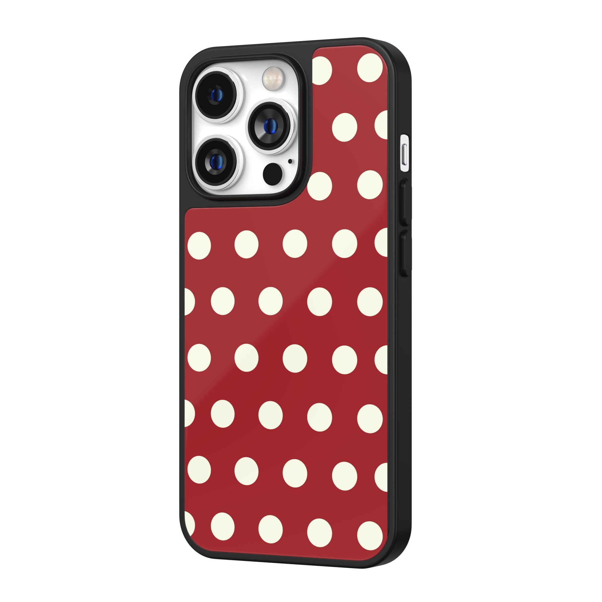 Crimson Polka Dot iPhone Case