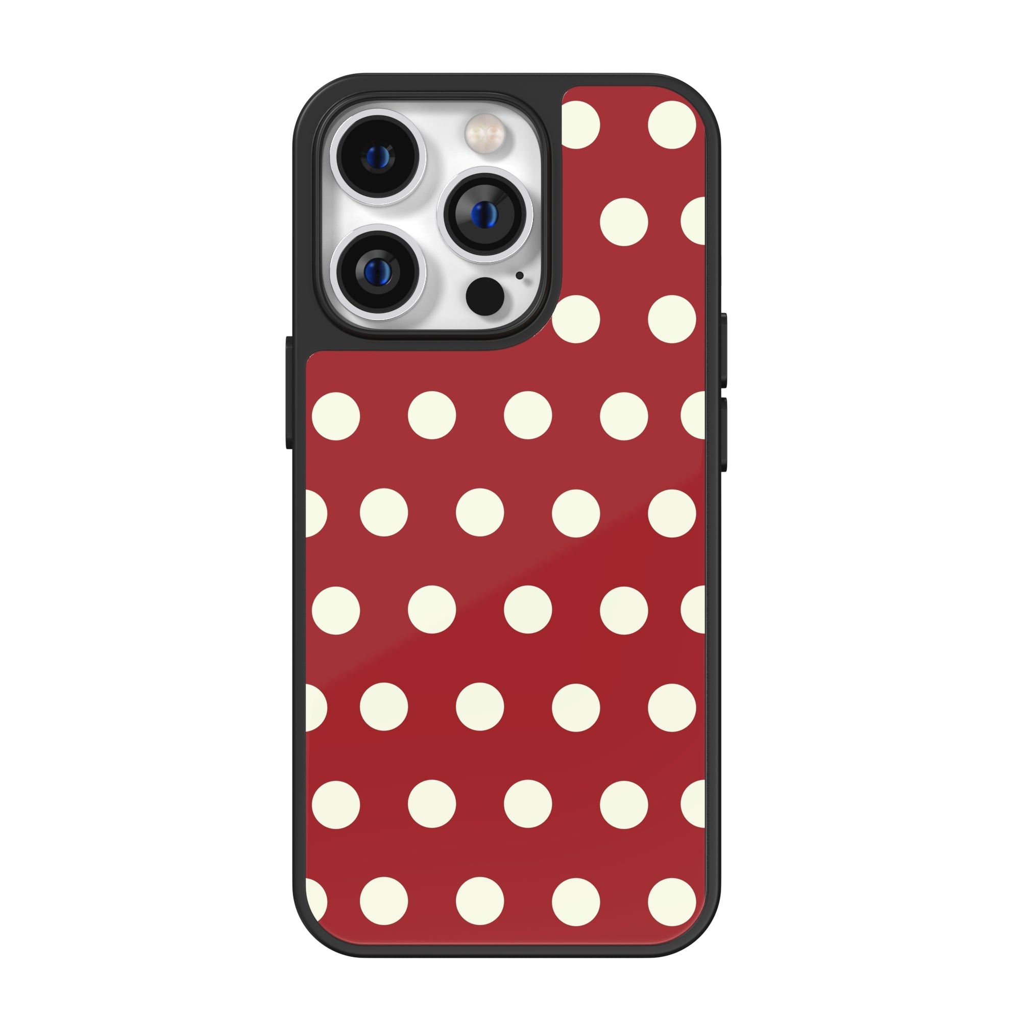 Crimson Polka Dot iPhone Case