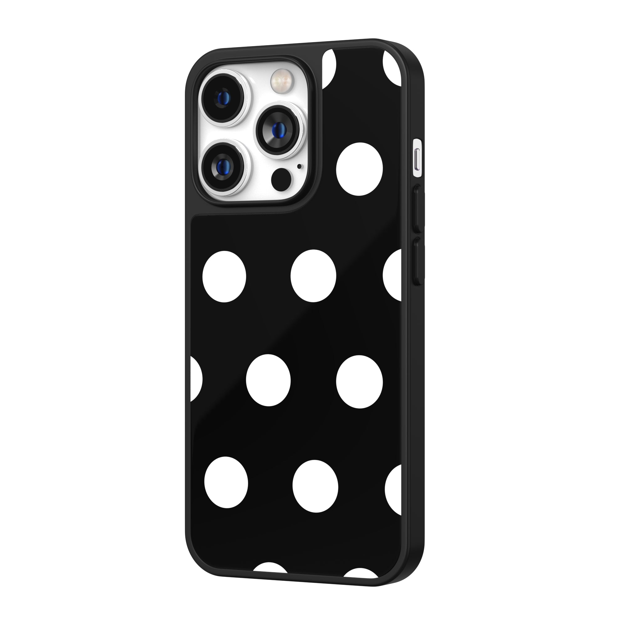 Classic Black & White Polka Dot iPhone Case