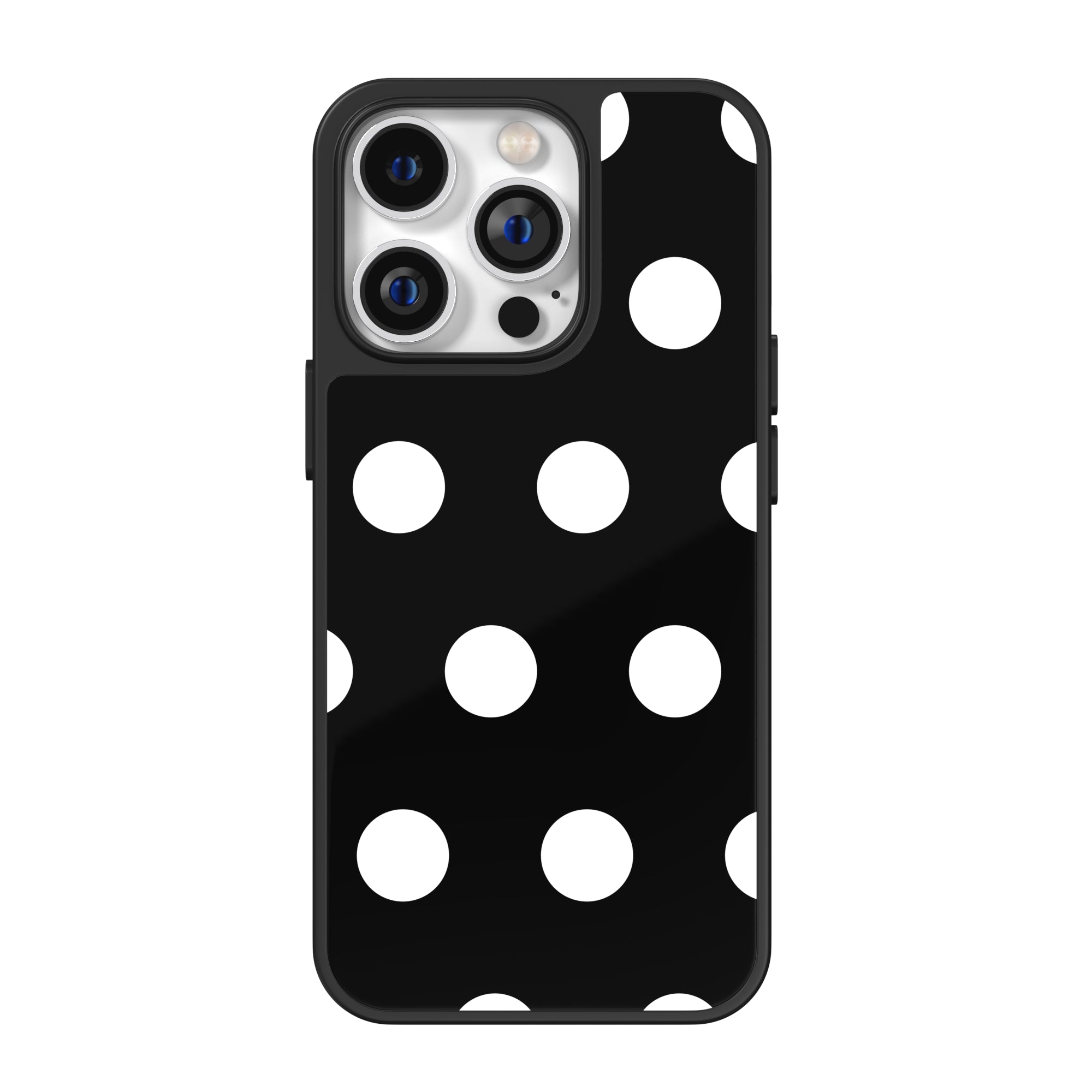 Classic Black & White Polka Dot iPhone Case