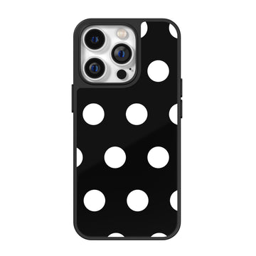 Classic Black & White Polka Dot iPhone Case