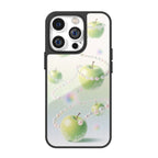 Pastel Green Apple Pattern iPhone Case