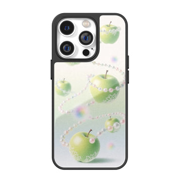 Pastel Green Apple Pattern iPhone Case