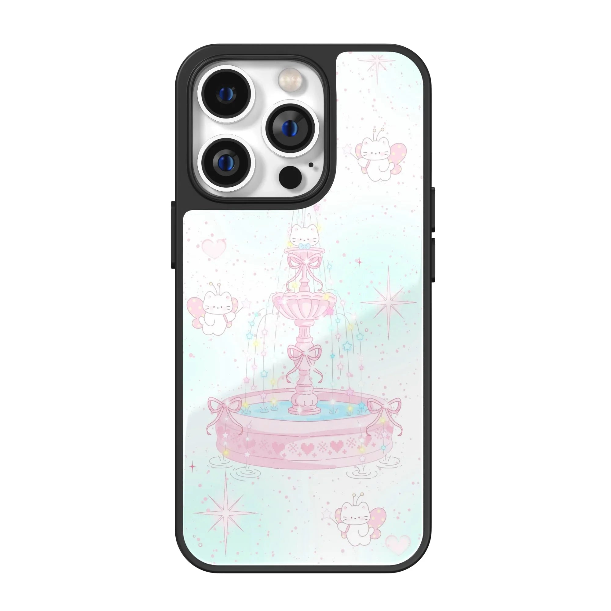 Starlit Fountain Mint Pink Fantasy iPhone Case
