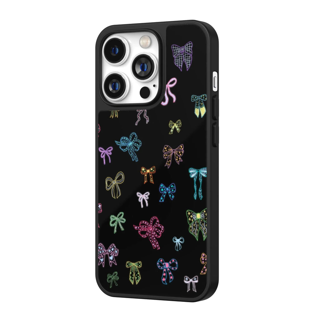 Neon Ribbon Riot Black iPhone Case