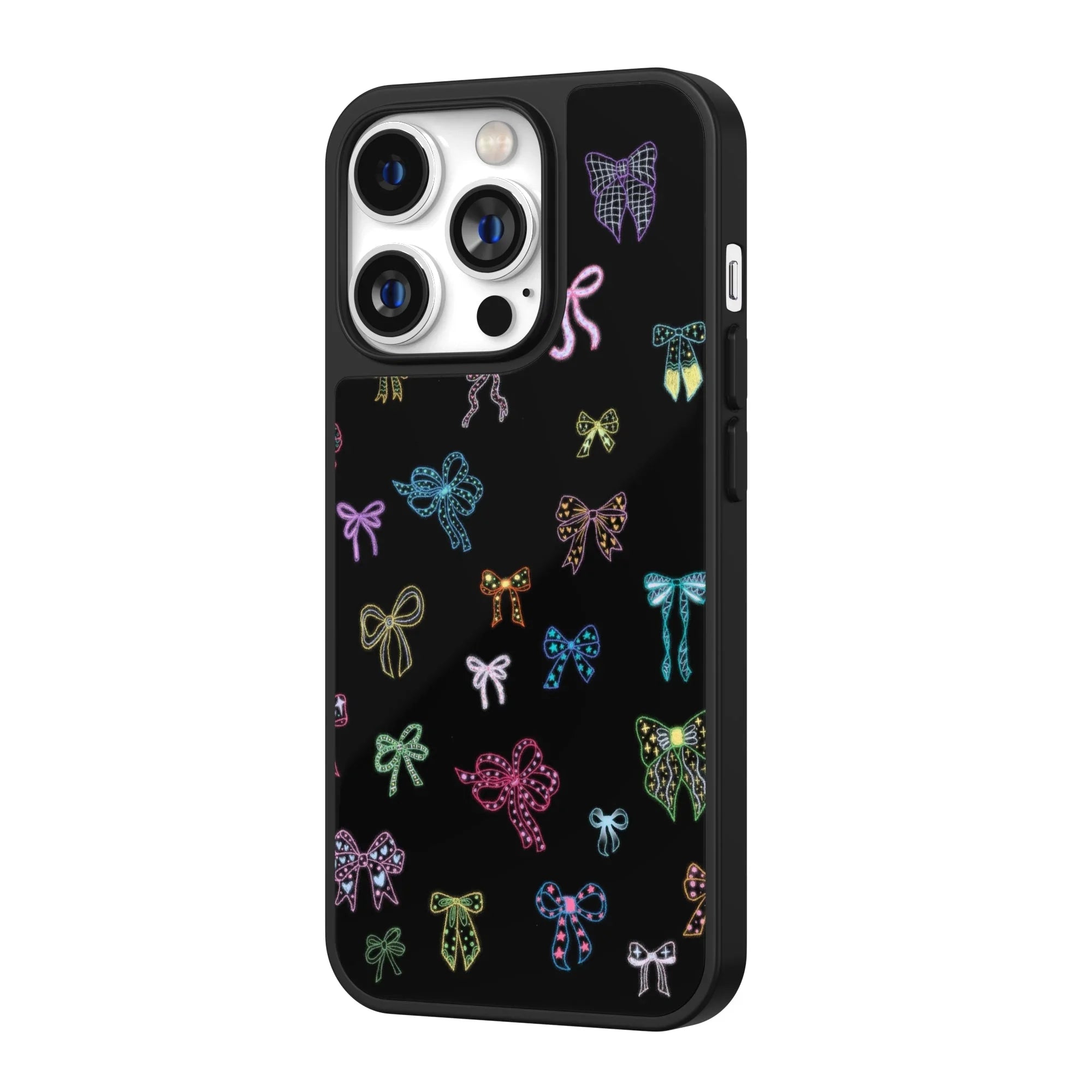 Neon Ribbon Riot Black iPhone Case