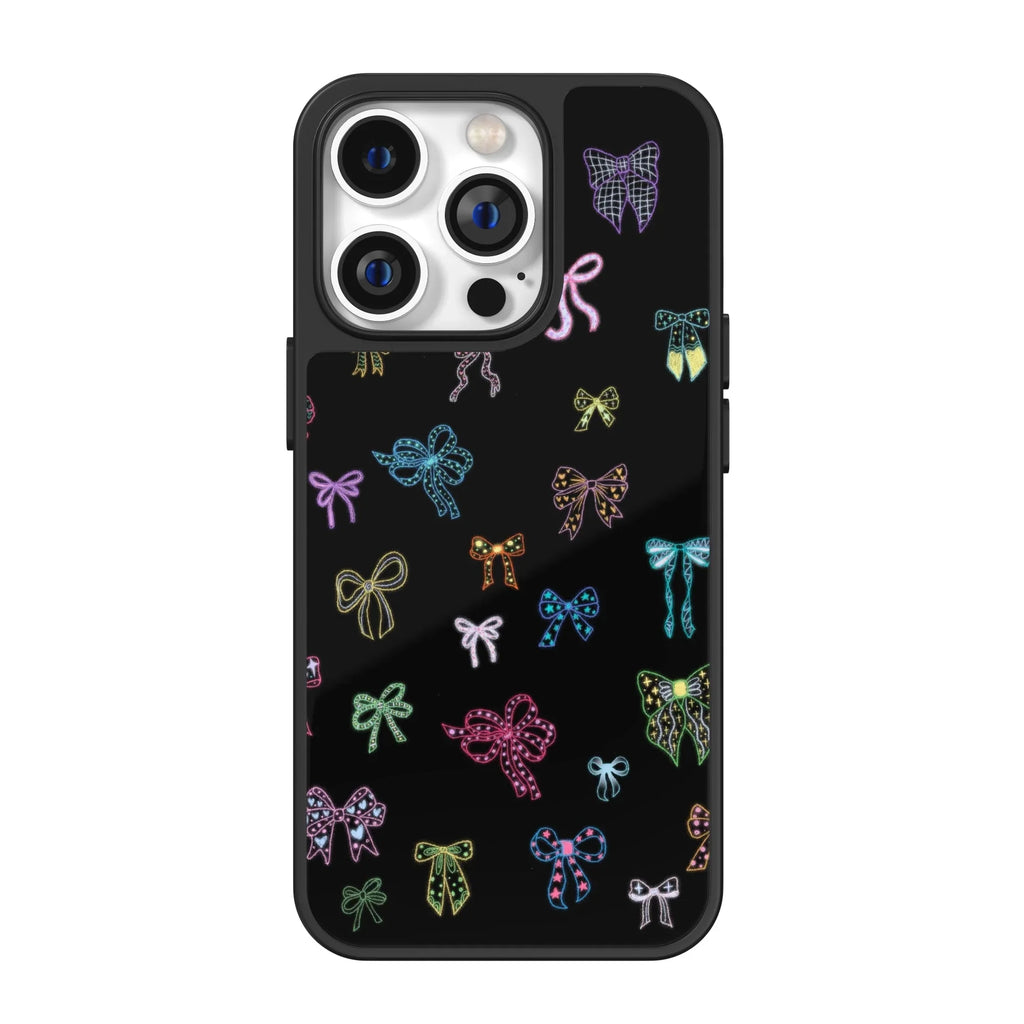 Neon Ribbon Riot Black iPhone Case