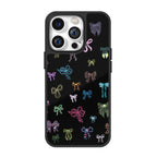 Neon Ribbon Riot Black iPhone Case