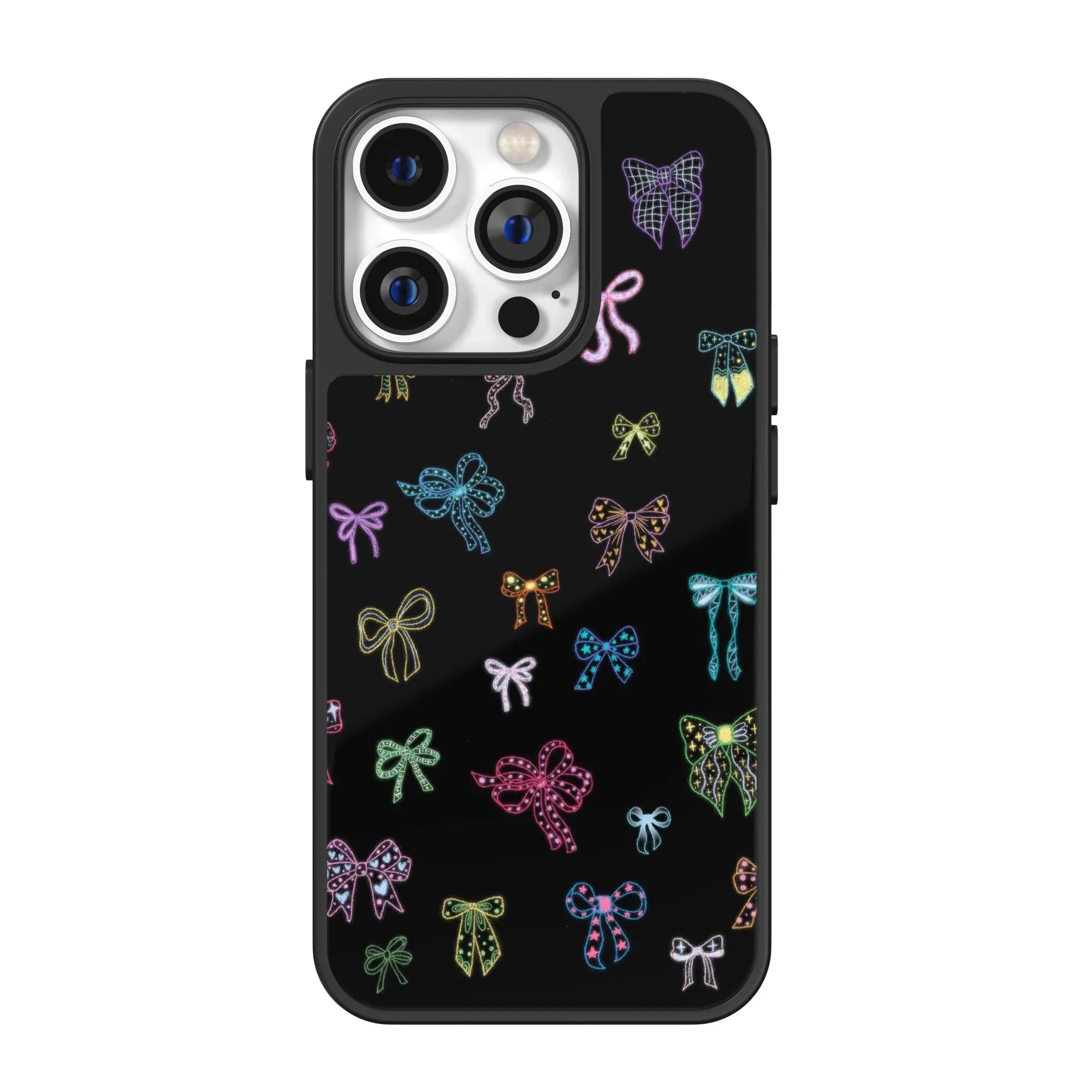 Neon Ribbon Riot Black iPhone Case