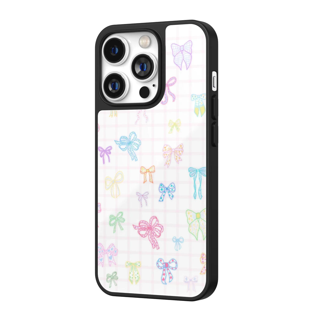 Candy Grid Ribbon Mix Pink iPhone Case