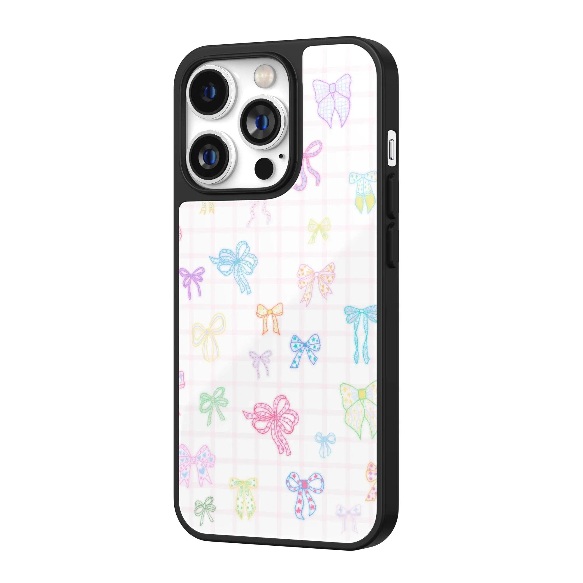 Candy Grid Ribbon Mix Pink iPhone Case