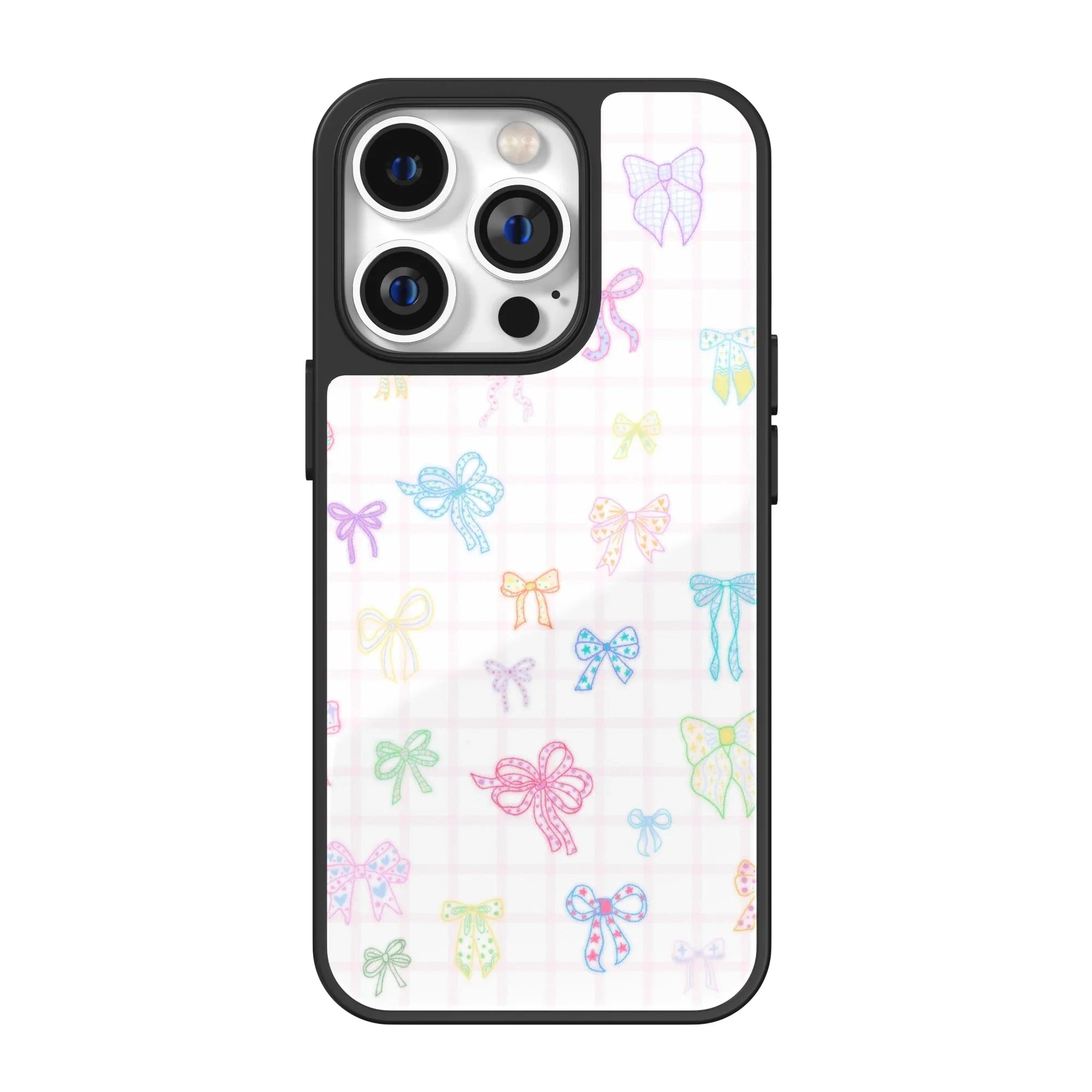 Candy Grid Ribbon Mix Pink iPhone Case