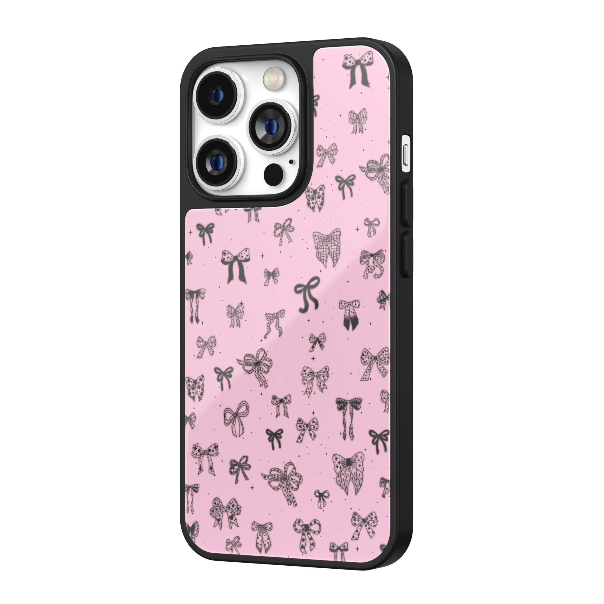 Ink Bow Scatter Pink iPhone Case