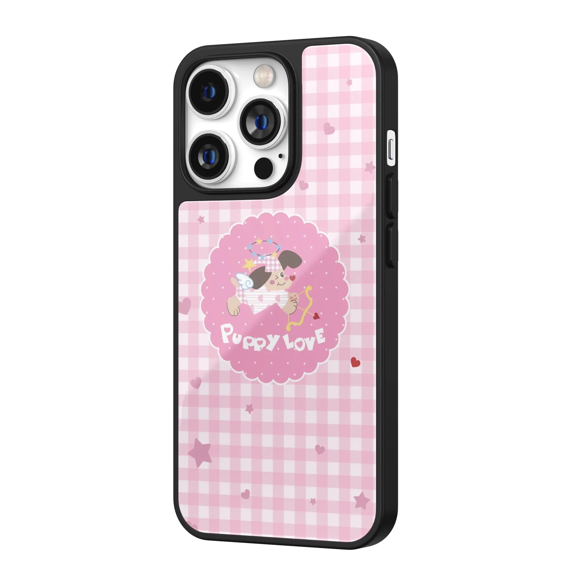 Cupid Checkmate Puppy Love iPhone Case
