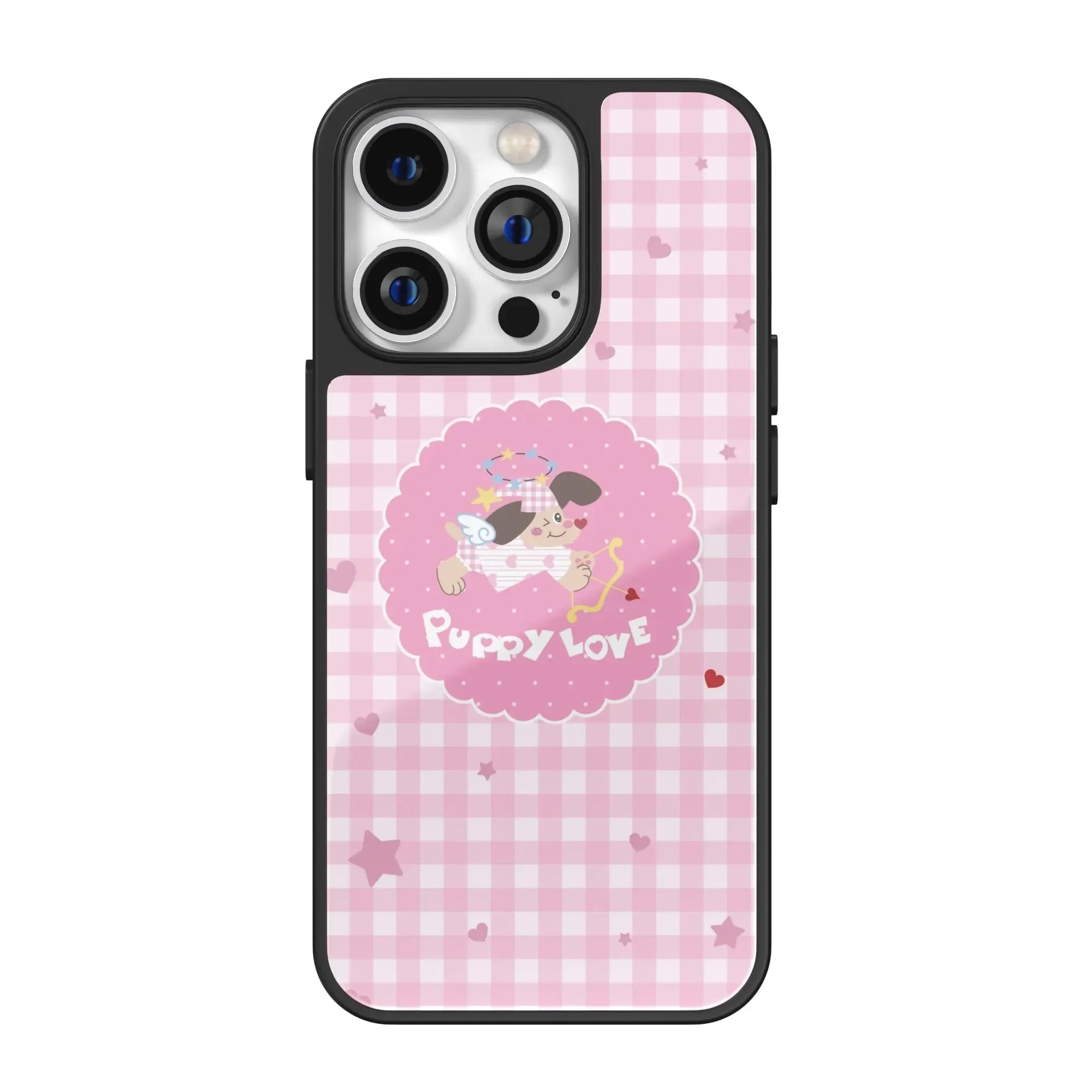 Cupid Checkmate Puppy Love iPhone Case