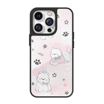 Marshmallow Pup Pink iPhone Case