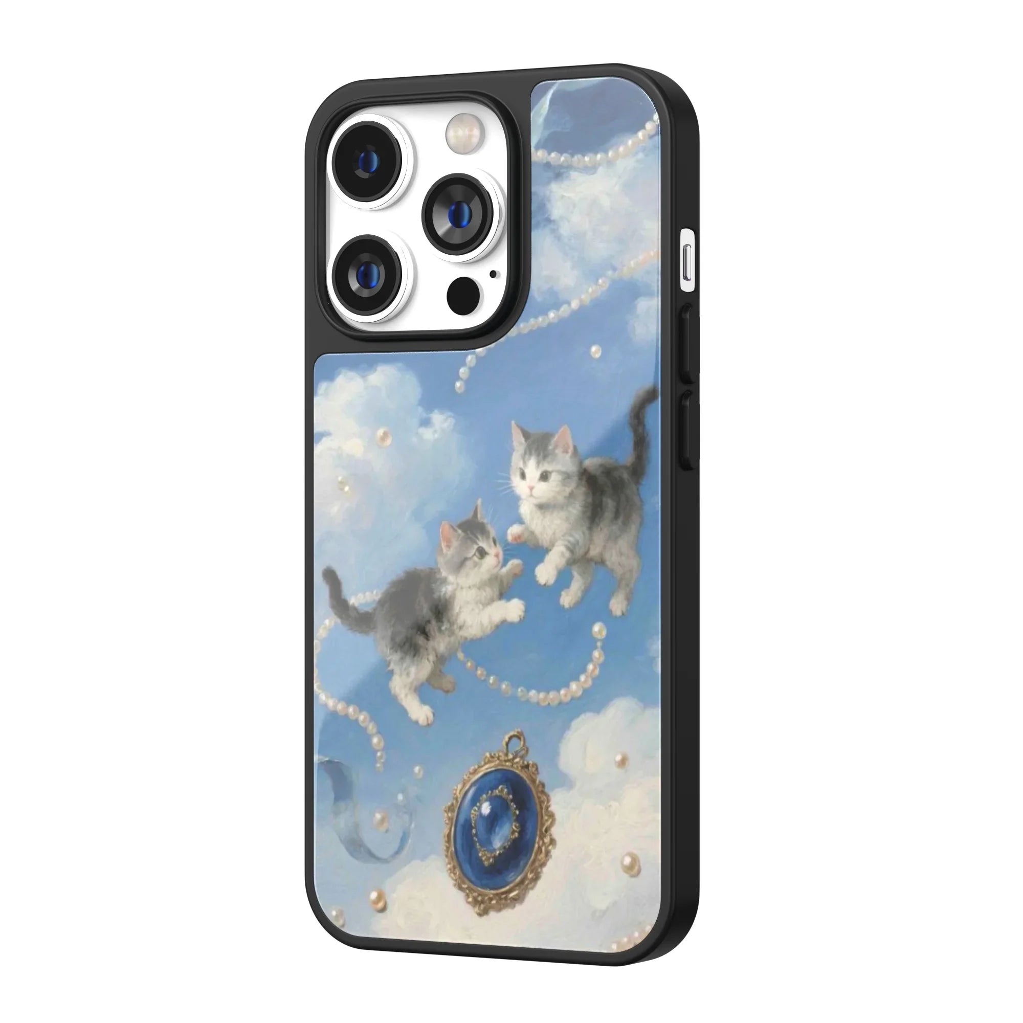 Celeste Pearls Blue iPhone Case