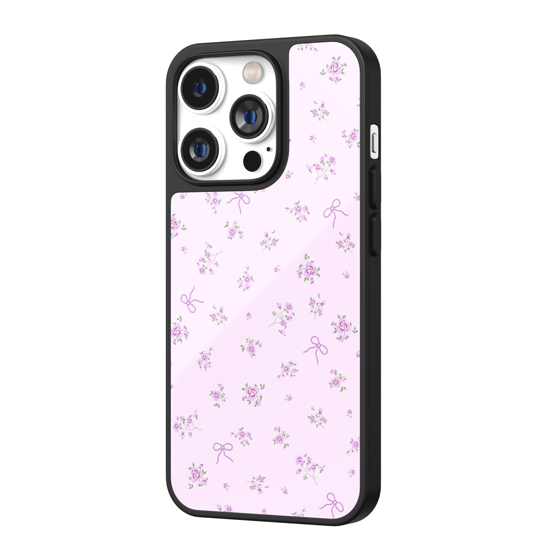 Amethyst Floral Ribbon iPhone Case