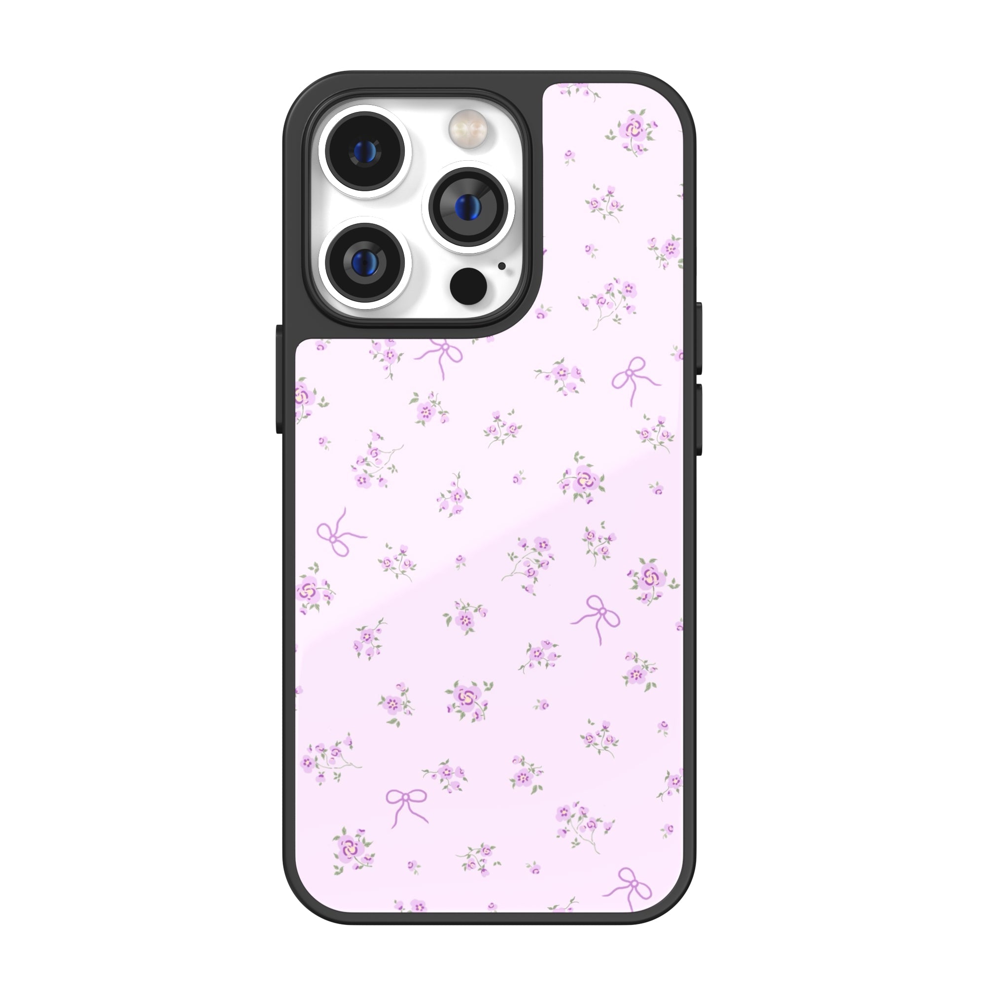Amethyst Floral Ribbon iPhone Case