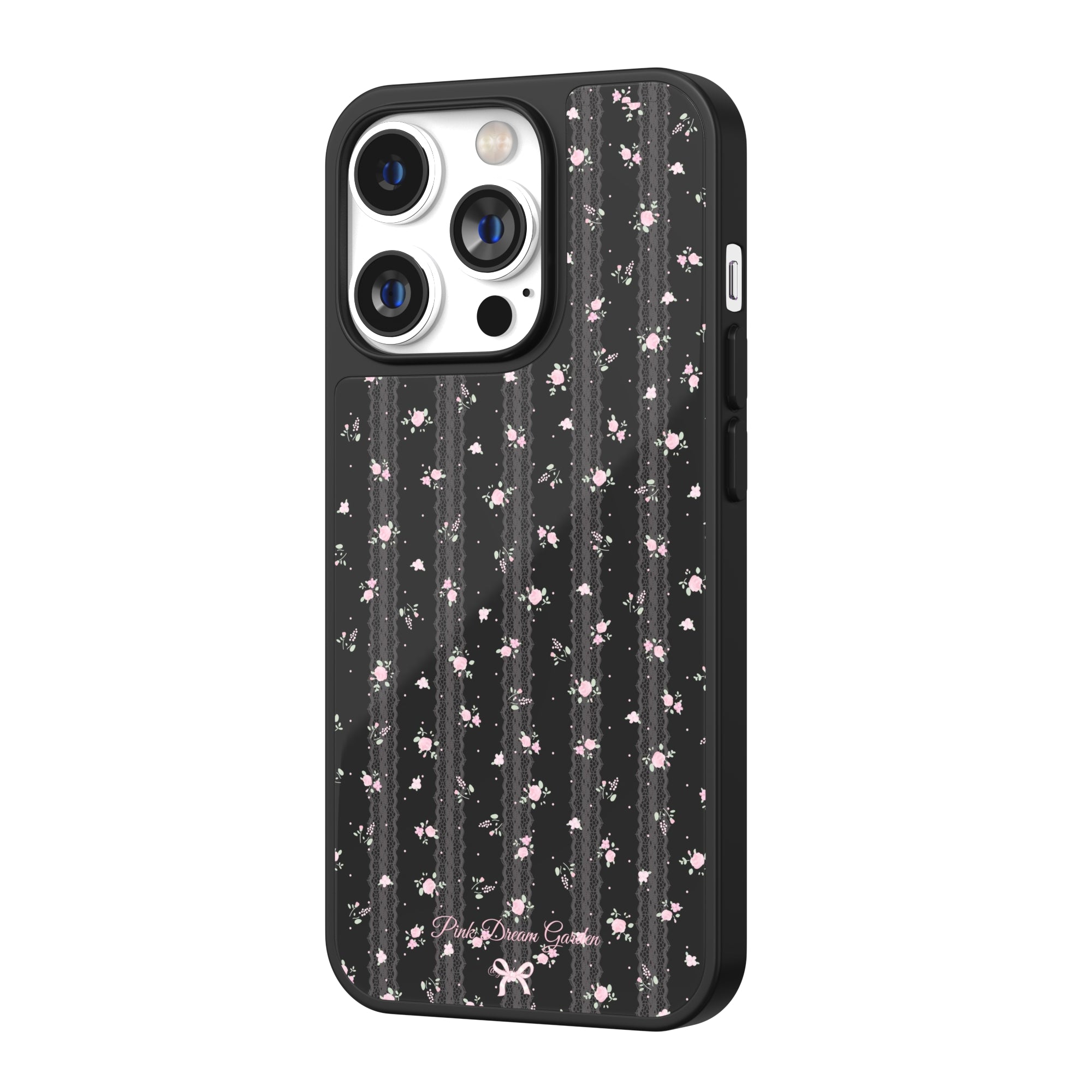 Midnight Rosette Lace iPhone Case