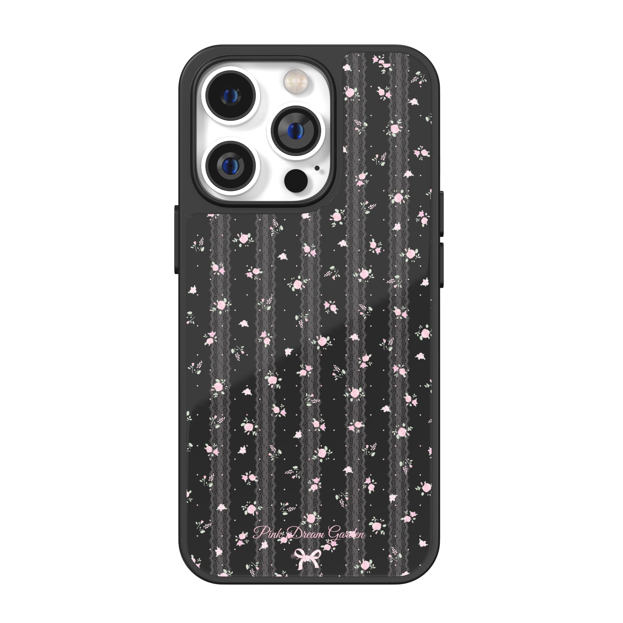 Midnight Rosette Lace iPhone Case