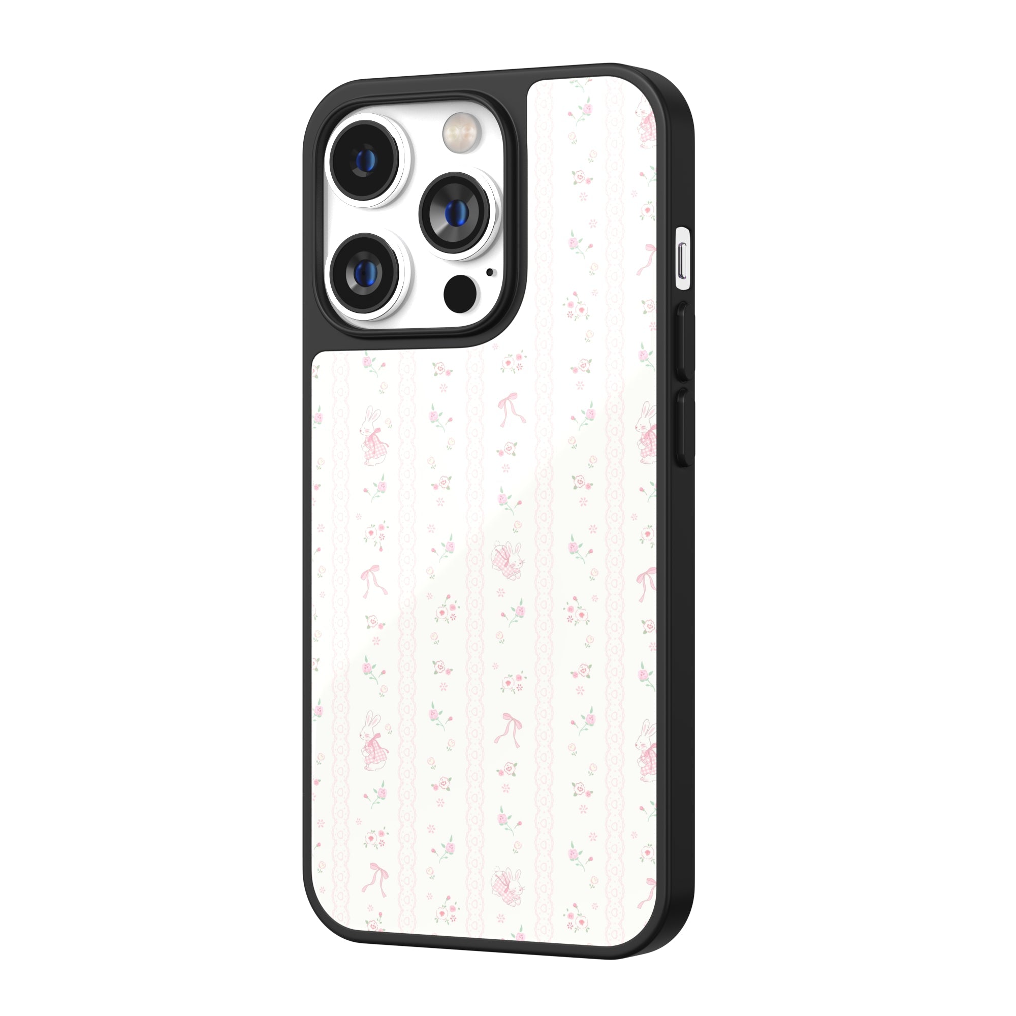 Rosy Lace Bunny iPhone Case