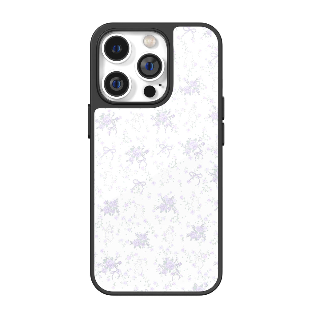 Violet Floral Bunny iPhone Case