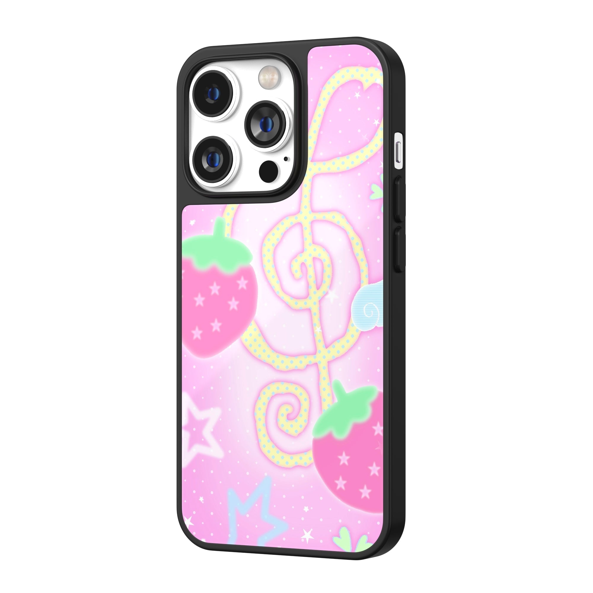 Strawberry Rhythm Illustration iPhone Case