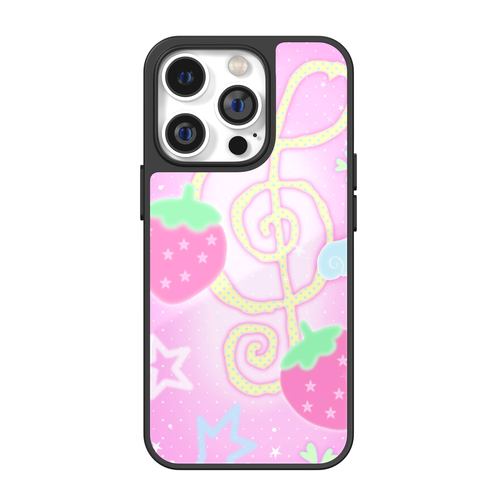 Strawberry Rhythm Illustration iPhone Case