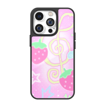 Strawberry Rhythm Illustration iPhone Case