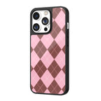Pink Berry Truffle Argyle iPhone Case