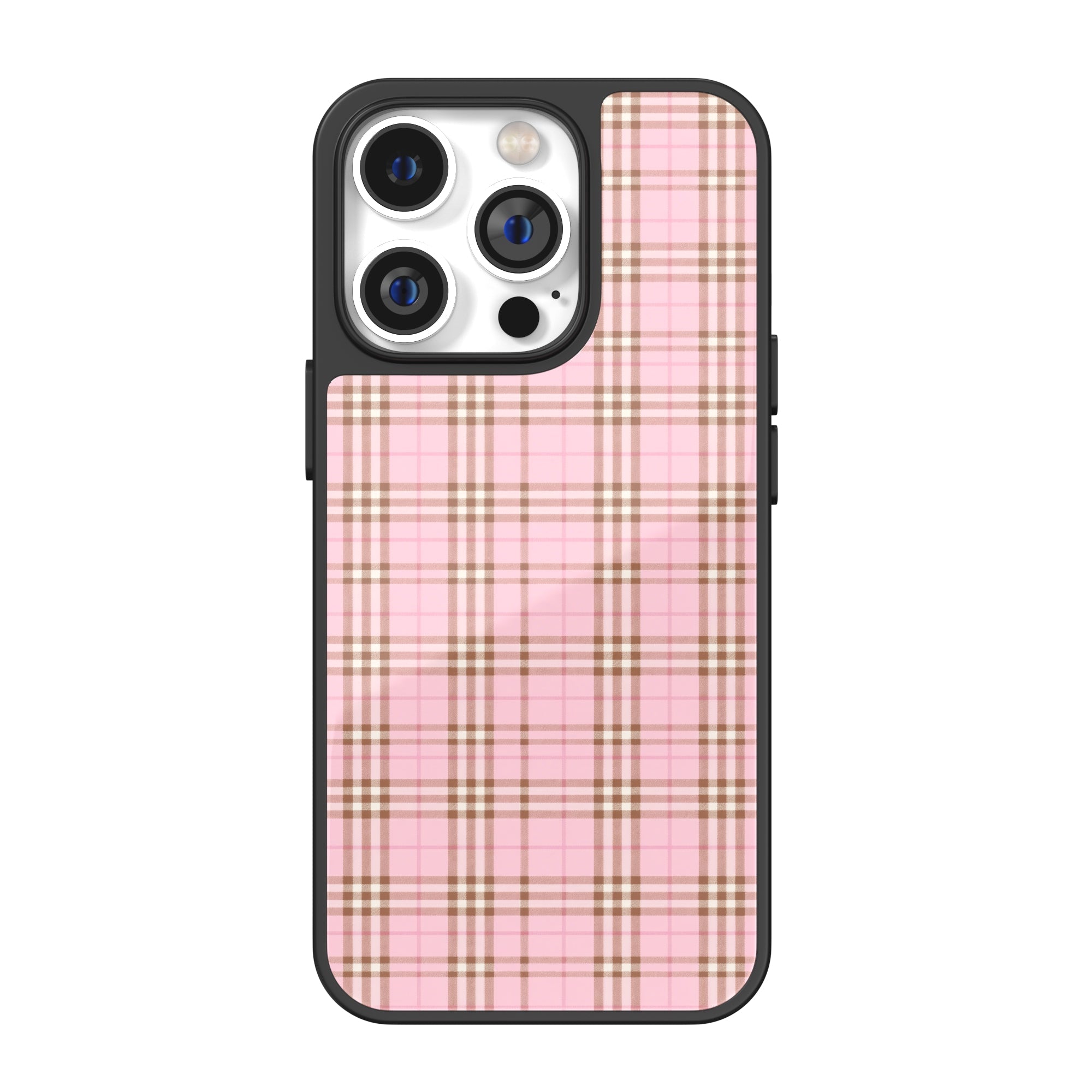 Strawberry Waffle Pink Plaid iPhone Case