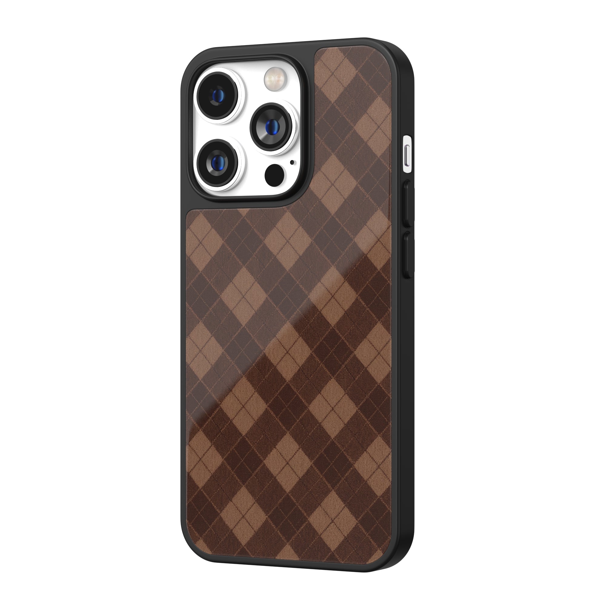 Hazel Cocoa Argyle iPhone Case