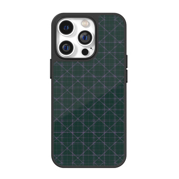 Twilight Ivy Dark Green Argyle iPhone Case